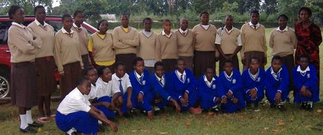 Kenyan students and teachers